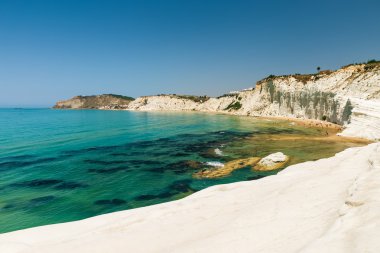 Scala dei Turchi büyüleyici kalker kaya üzerinde bir wond dik gibi