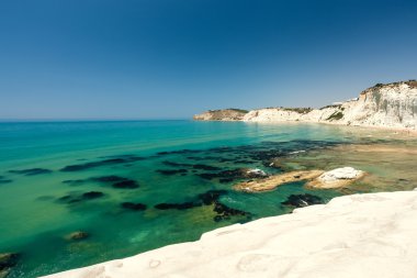 Scala dei Turchi büyüleyici kalker kaya üzerinde bir wond dik gibi
