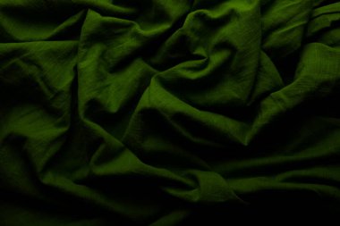 Yeşil kumaş arkaplan ve doku, yeşil kumaş soyut