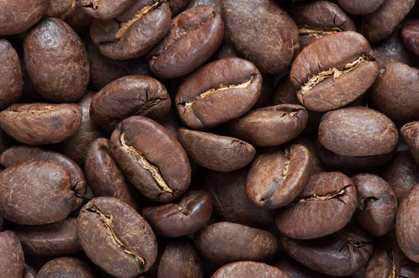 Background of big roasted coffee beans — Stock Photo, Image