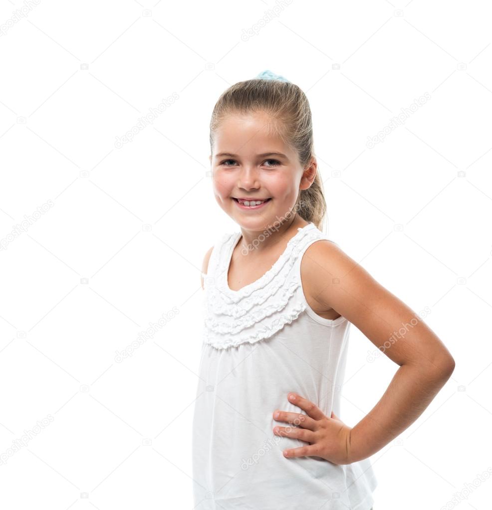 little girl posing