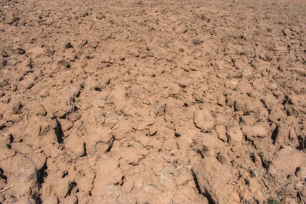 Tło Tekstury Gleby Uprawianej Polu Uprawnym — Zdjęcie stockowe