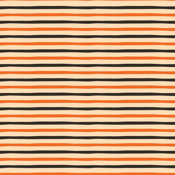 Sömlös orange och svart randig bakgrund för Halloween-fest. — Stock vektor