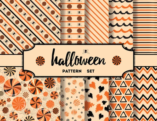 Set of halloween backgrounds — Stock Vector