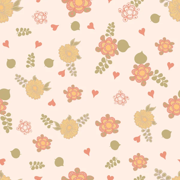 Vintage floral seamless pattern — Stock Vector