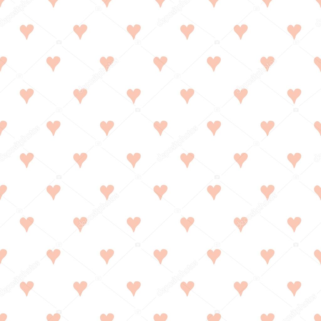 Seamless vector pattern with hand drawn heart