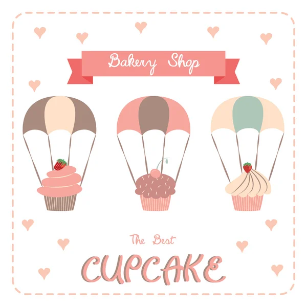 Cupcake-Plakatgestaltung — Stockvektor