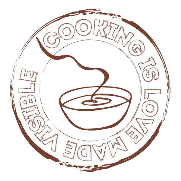 Печать на кухне с блюдом — стоковый вектор