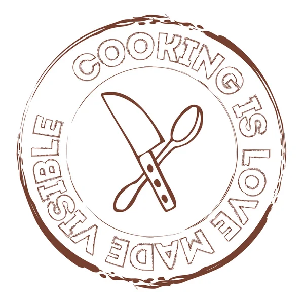 Cooking equipment stamp — Stock Vector