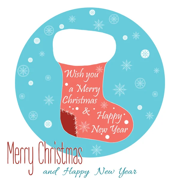 Modèle de carte de vœux vectoriel de Noël et nouvelle année avec — Image vectorielle