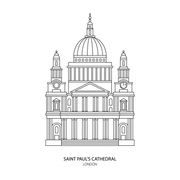 St Paul Katedrali, Londra Simgesel Yapı vektör çizim