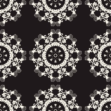 Süslü seamless modeli, dekoratif vektör duvar kağıdı.