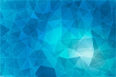 Abstract geometric blue background with triangular polygons clipart