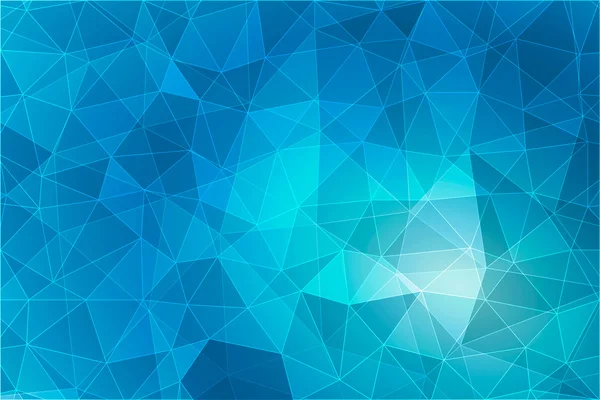 Fondo azul geométrico abstracto con polígonos triangulares — Vector de stock