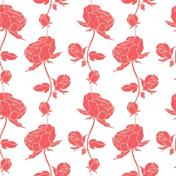 peonies ile sorunsuz çiçek desenli