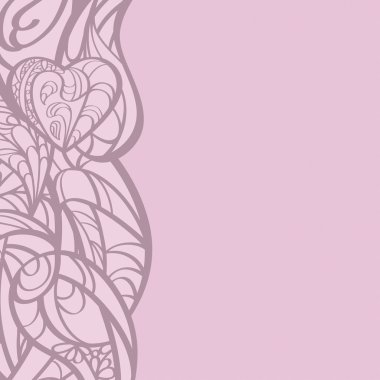 Çok renkli el çekilmiş çiçek kartı. 