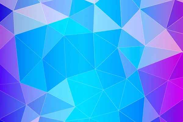 Abstrakte geometrische blaue Hintergrund mit dreieckigen Polygonen — Stockvektor