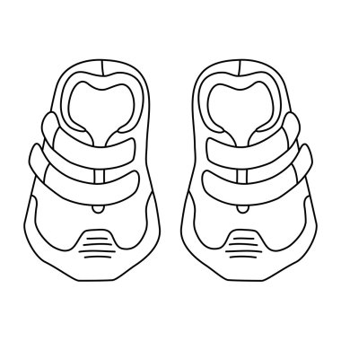 Çocuk şirin spor ayakkabı ayakkabı bağı olmadan gösteren resim