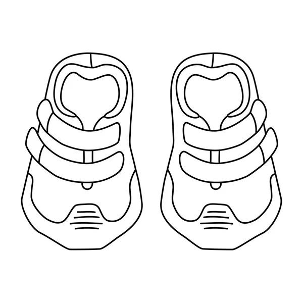 Ilustración de zapatillas de deporte lindas para niños sin cordones — Vector de stock