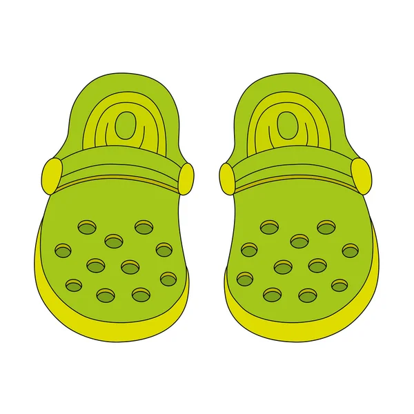 Çocuklar için yeşil terlik