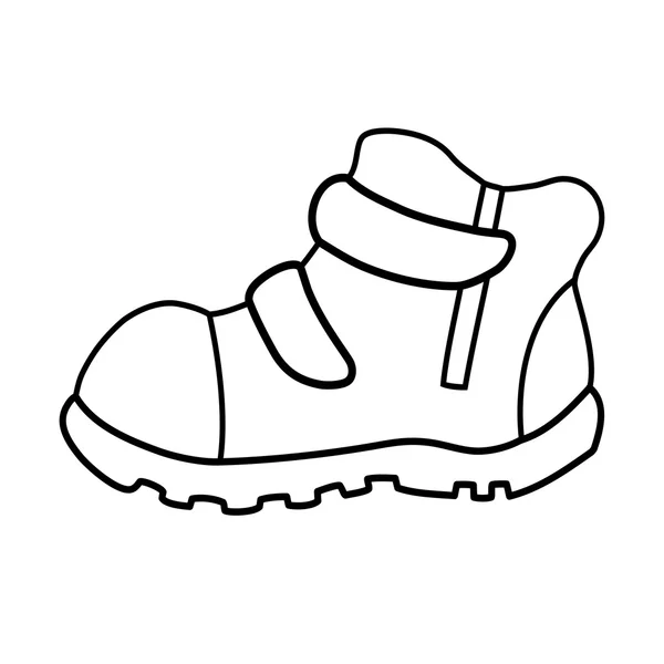 Mão desenhado par de crianças sapatos — Vetor de Stock