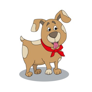 Kırmızı bandana ile şirin köpek.