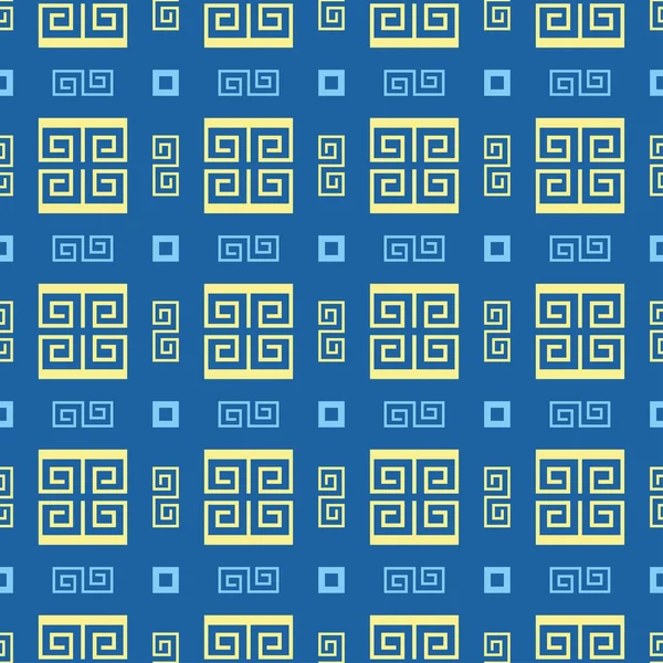 Grafisches nahtloses Muster auf blauem Hintergrund — Stockvektor