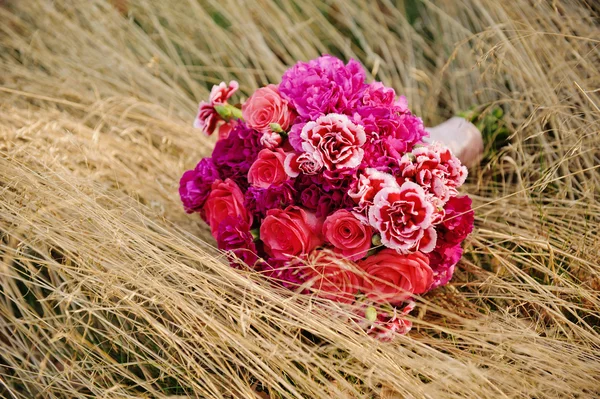 Bridal bouquet in autumn scenery Stock Picture