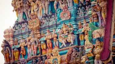 Ön Hindu tapınağı Kerala heykel