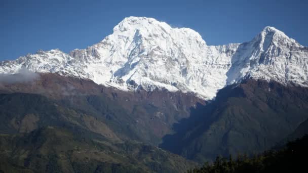 Sunrise Time-lapse Annapurna montanha sul Himalaia montanha NEPAL — Vídeo de Stock