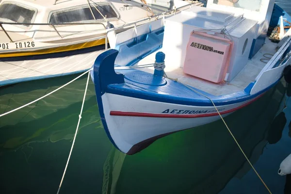 Nose Of Boats Ancient harbor view island in Greece — Stock Photo, Image