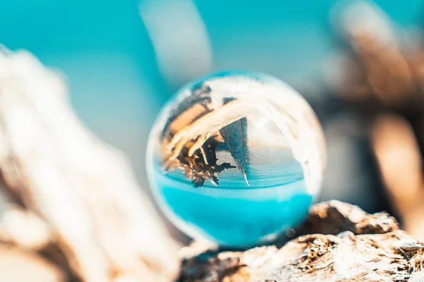 Lensball in the sunset summer time Latvia — Stock Photo, Image