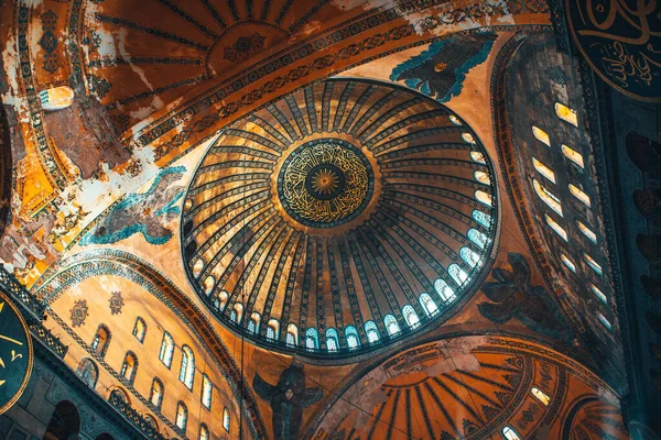 Interior da Basílica de Ayasofya Hagia Sophia Istambul — Fotografia de Stock