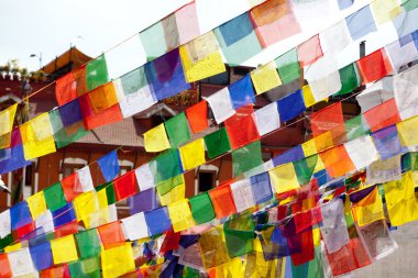 Budist Tibet dua bayrakları lungta esinti Tarih