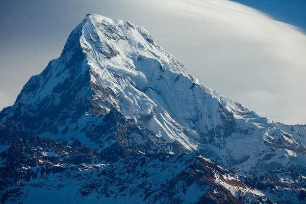 Mount Peak Annapurna Süden bei Sonnenaufgang im Himalaya — Stockfoto