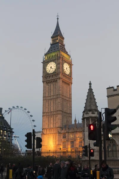 Big Ben v Londýně a oko — Stock fotografie