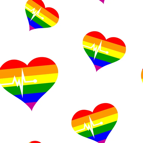 Seamless background with Gays icons — Stock Vector
