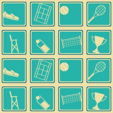 Tenis simgeleri ile Seamless Modeli