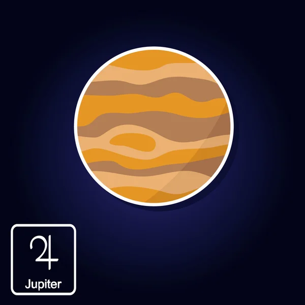 Voorraad vector iconen met Jupiter en Astrologie symbool — Stockvector