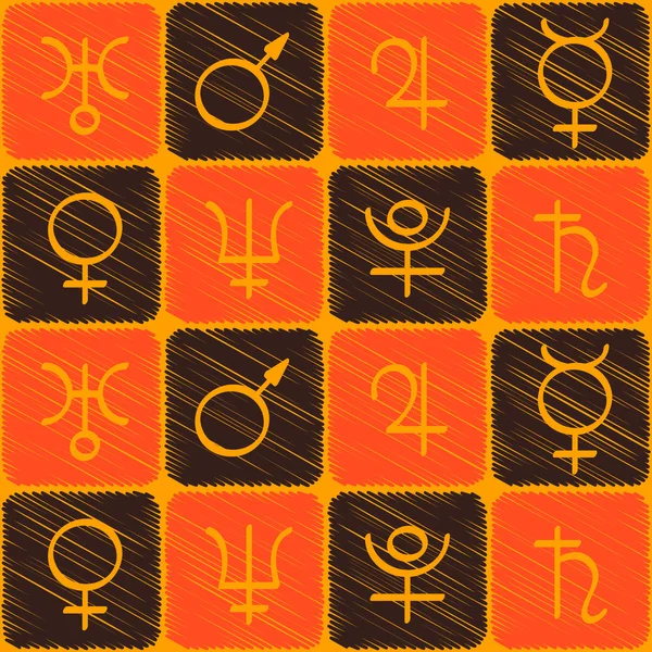 Astroloji ile Seamless Modeli gezegenler semboller