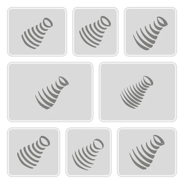 Set of monochrome icons with Springs — Stock Vector