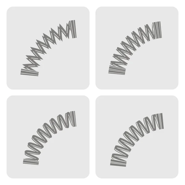 Set of monochrome icons with Springs — Stock Vector