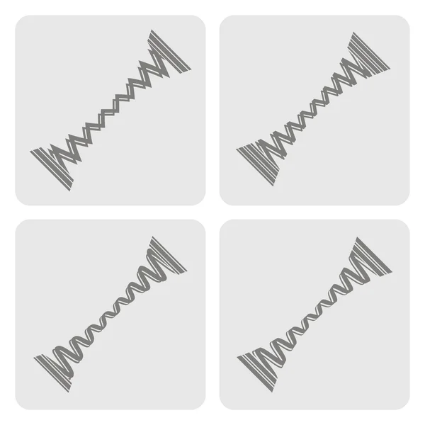 Set of monochrome icons with Springs — Stock Vector