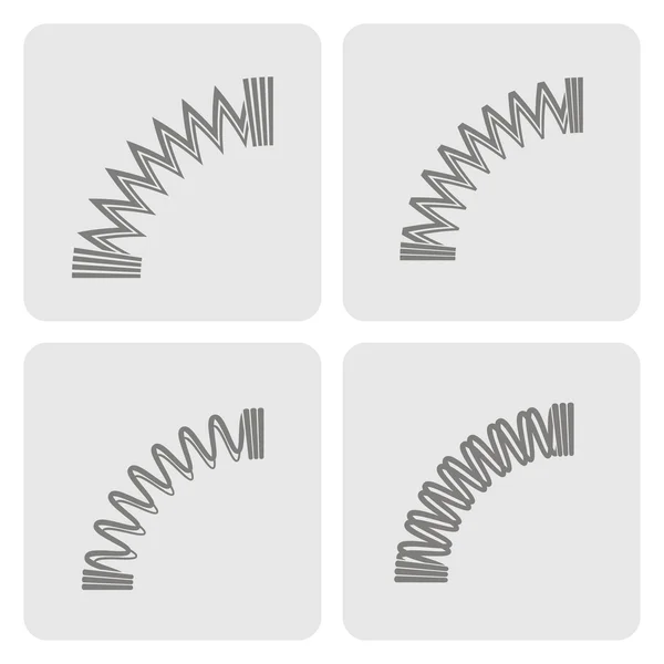 Set of monochrome icons with Springs — Stock Vector