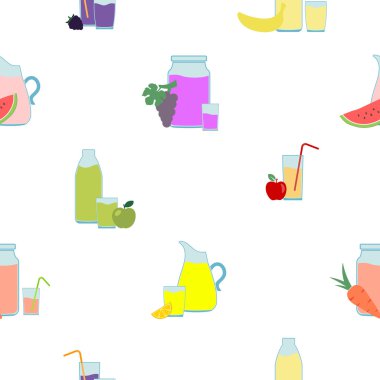 Meyve suyu simgeleri ile Seamless Modeli  