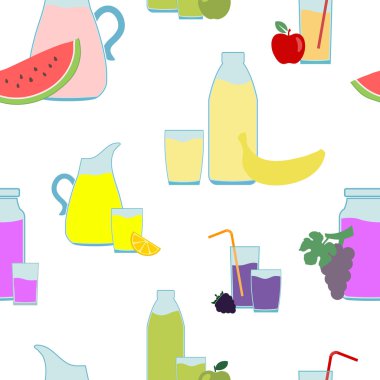 Meyve suyu simgeleri ile Seamless Modeli  