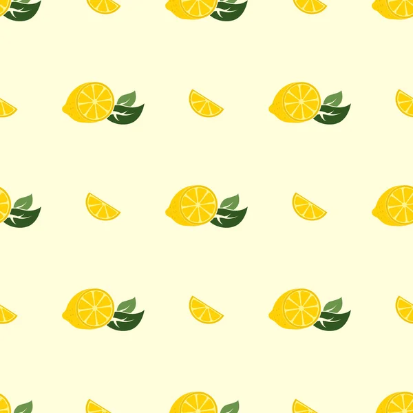 Seamless pattern with lemons — Stock Vector