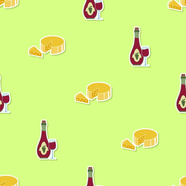 Seamless pattern with  wine icons — Stock Vector
