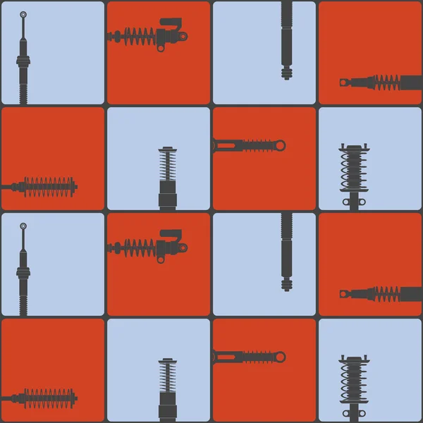Nahtloses Muster mit Stoßdämpfer — Stockvektor