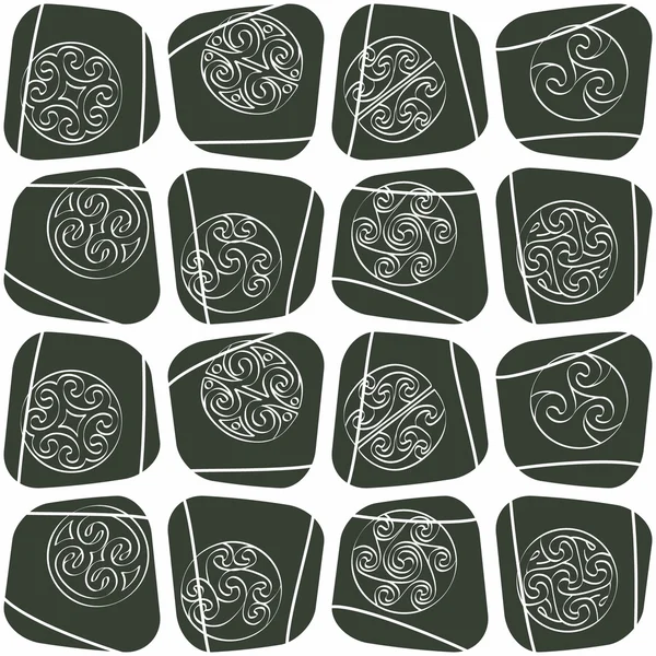 Motif sans couture avec ornement géométrique irlandais — Image vectorielle